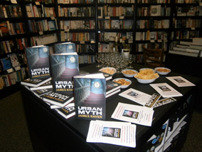 James Raven signed copies of Rollover at Waterstones in Lymington