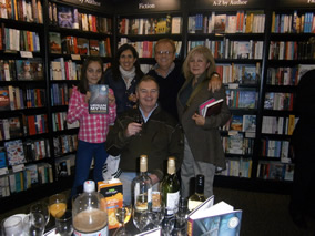 James Raven signed copies of Rollover at Waterstones in Lymington